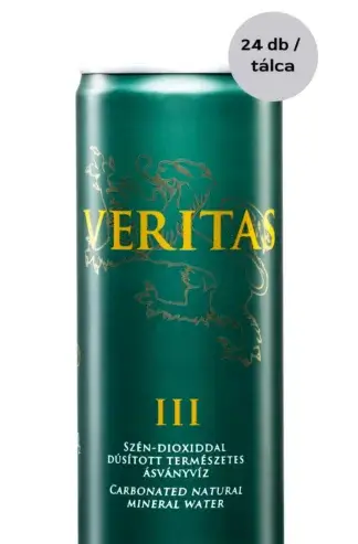 Veritas természetes szénsavas dobozos ásványvíz